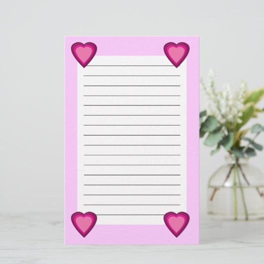 ハート5 便箋 (スタンド正面)