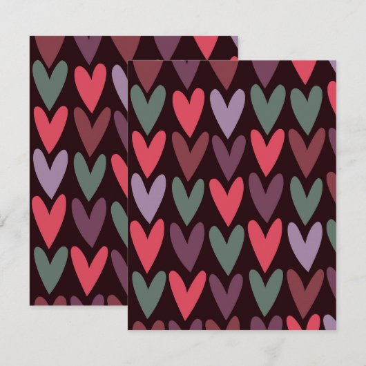 ハート6 ノートカード (正面/裏面)