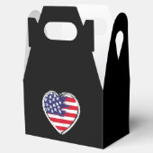 ハート7月の米国愛国的なアメリカの星々の米国国旗4日 フェイバーボックス (オープン)