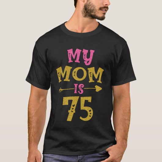 ハート75日ママのための息子の娘 Tシャツ (正面)