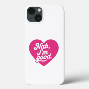 ハート いいえ結構です 反バレンタインデーシングルアウェア iPhone 13ケース