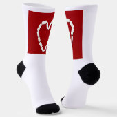 ハート。うつ病を止めて。クルーソックス ソックス (傾斜あり)