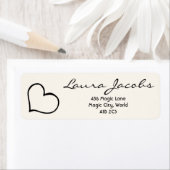 ハート お名前 スクリプト カスタム ギフト 住所ラベル ラベル (インサイチュ)