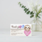 ハート かわいい 赤ちゃん サル お礼 エンクロージャーカード (スタンド正面)