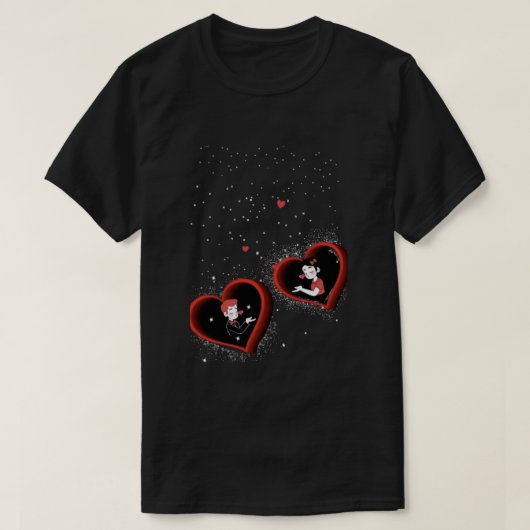 ハート かわいい  Tシャツ (デザイン正面)