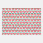 ハート、くるみ割り、クリスマス小妖精や小人 ラッピングペーパーシート (正面)