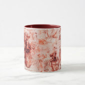 ハート,その血管,心臓専門医の赤色 マグカップ (中央)