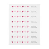 ハート|の白 ラップアラウンドラベル (シート)