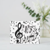 ハート_の音楽 ポストカード (スタンド正面)