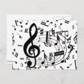 ハート_の音楽 ポストカード (正面/裏面)