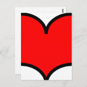 ハート – はがき (正面/裏面)