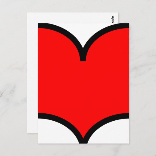 ハート – はがき (正面/裏面)