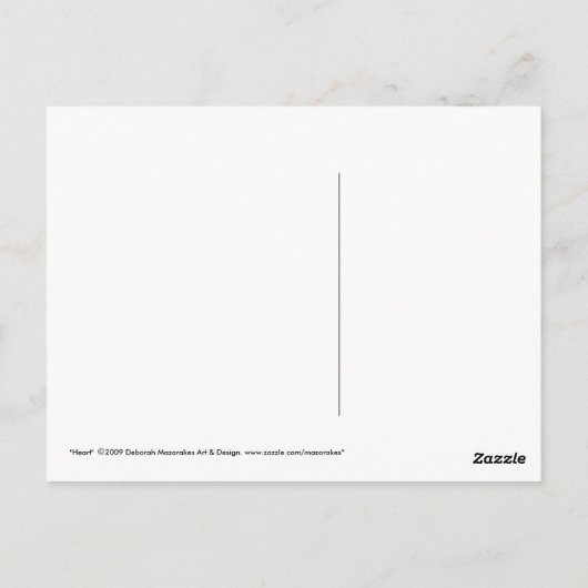 ハート – はがき (裏面)