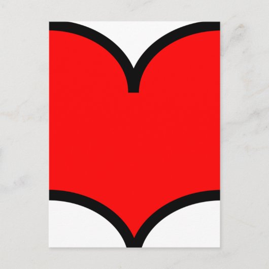 ハート – はがき (正面)