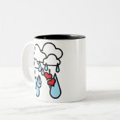 ハート"を雨が降るRothenhagen " ツートーンマグカップ (正面左)