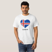 ハート – アイスランド国旗 Tシャツ (正面フル)