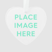 ハート – アクリルオーナメント オーナメント (裏面)