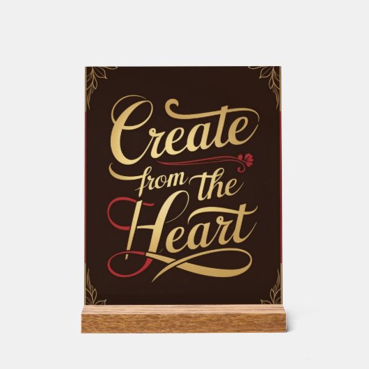 ハート アクリルサイン (正面)