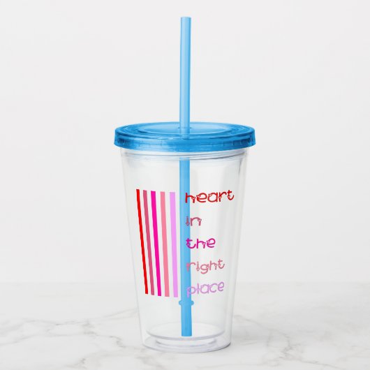 ハート アクリルタンブラー (正面)