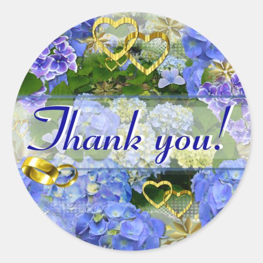 ハート&アジサイ～エンベロープシーラー# 2 ラウンドシール (正面)