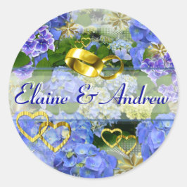 ハート&アジサイ～エンベロープシーラー# 3 ラウンドシール