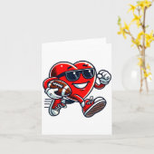 ハート アメリカンフットボール バレンタイン Srts 女性 カード (黄色い花)