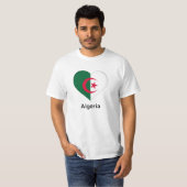 ハート – アルジェリア国旗 Tシャツ (正面フル)