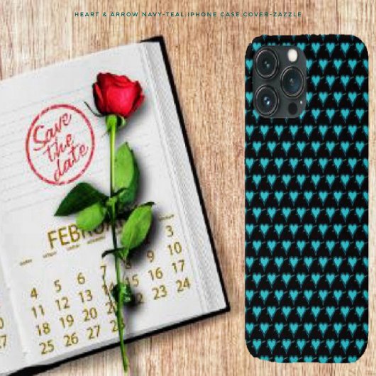 ハート&アロー – ネイビーティール（緑がかった色） Case-Mate iPhoneケース