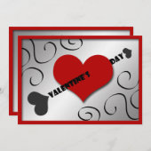 ハート＆アロー バレンタインデーパーティー招待状 招待状 (正面/裏面)