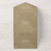 ハート・イン・ザ・サンド・モノグラムビーチウェディング オールインワン招待状 (外側)