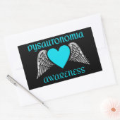 ハート/ウィングス…ダイソノミア長方形ステッカー 長方形シール (封筒)