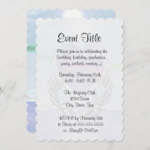 ハート、エンジェルの翼 & 海 招待状 (正面/裏面)