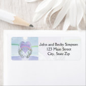 ハート、エンジェルウィングス&海 ラベル (インサイチュ)