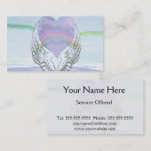 ハート、エンジェルウィングス、海 名刺 (正面/裏面)