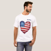 「ハート・オブ・アメリカ」カスタマイズ Tシャツ (正面フル)