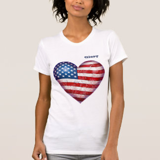 「ハート・オブ・アメリカ」カスタマイズ Tシャツ