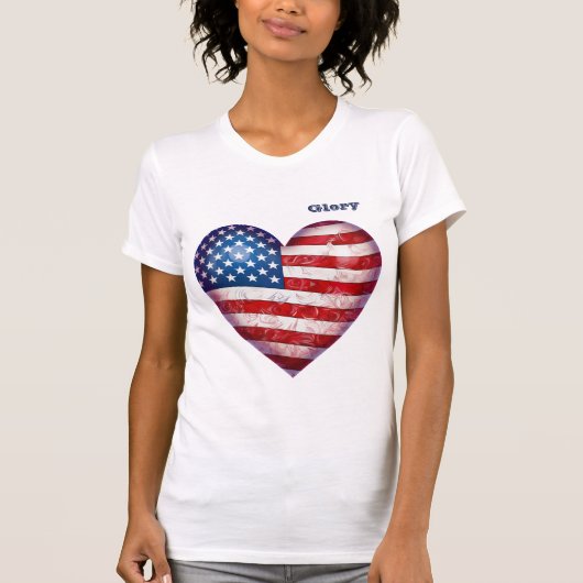 「ハート・オブ・アメリカ」カスタマイズ Tシャツ (正面)