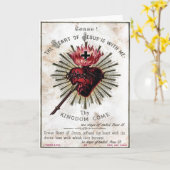 ハート・オブ・イエズス カード (黄色い花)