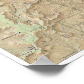 ハート・オブ・カニョンランズ（ユタ）の地図ポスター ポスター (角)