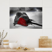 ハート・オブ・マター・レッド・ローズ・ハート ポスター (キッチン)