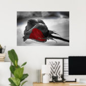 ハート・オブ・マター・レッド・ローズ・ハート ポスター (ホームオフィス)