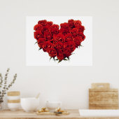 ハート・オブ・レッド・ローズ ポスター (キッチン)