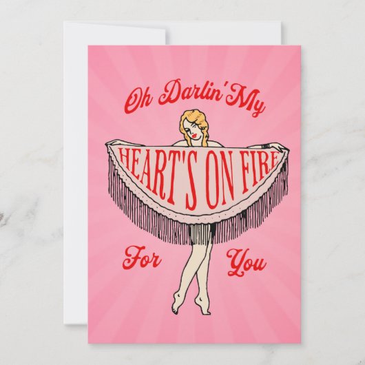 ハート・オン・ファイア フラット ホリデー カード (正面)