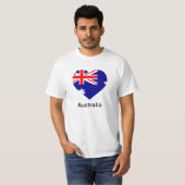 ハート – オーストラリア国旗 Tシャツ (正面フル)