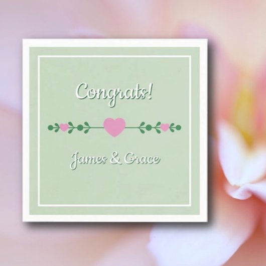 ハート！ オーダーメイドエンゲージメントパーティー スタンダードカクテルナプキン