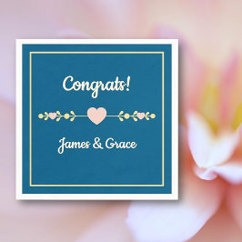 ハート！ オーダーメイドエンゲージメントパーティー スタンダードカクテルナプキン