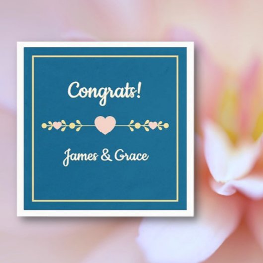 ハート！ オーダーメイドエンゲージメントパーティー スタンダードカクテルナプキン