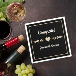 ハート！ オーダーメイドエンゲージメントパーティー スタンダードカクテルナプキン