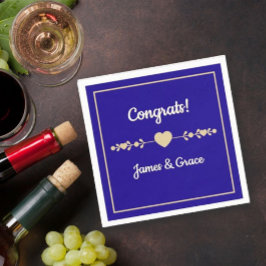 ハート！ オーダーメイドエンゲージメントパーティー スタンダードカクテルナプキン