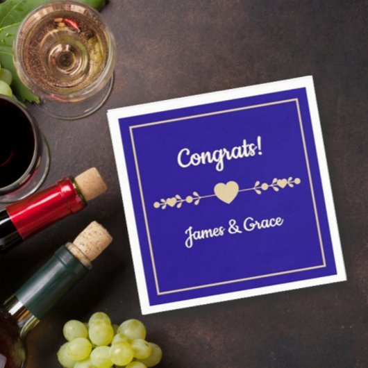 ハート！ オーダーメイドエンゲージメントパーティー スタンダードカクテルナプキン